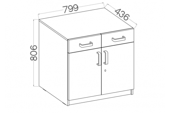 105 2F2S Szafka dolna